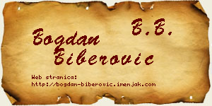Bogdan Biberović vizit kartica